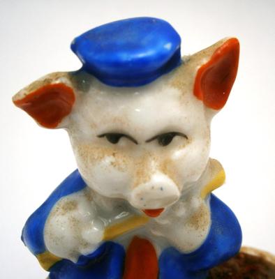 Vintage Three Little Pigs Flautist Pin Cushion