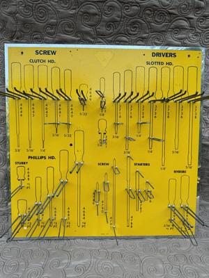 Rare Screwdriver Board 2 Ft x 2 Ft