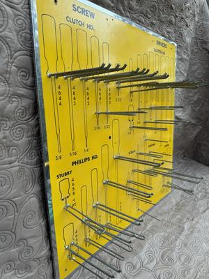 Rare Screwdriver Board 2 Ft x 2 Ft