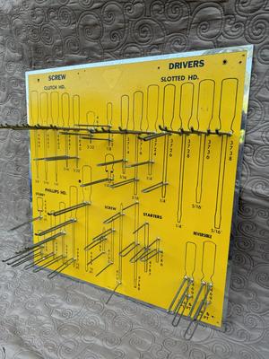Rare Screwdriver Board 2 Ft x 2 Ft