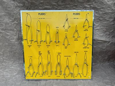 Rare Pliers Board 2 Ft x 2 Ft