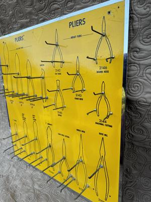 Rare Pliers Board 2 Ft x 2 Ft