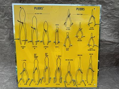 Rare Pliers Board 2 Ft x 2 Ft