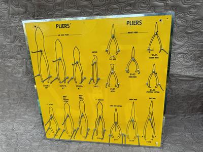Rare Pliers Board 2 Ft x 2 Ft