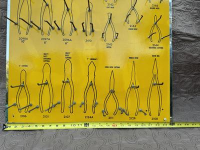 Rare Pliers Board 2 Ft x 2 Ft