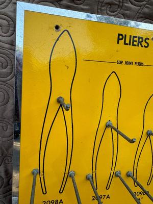 Rare Pliers Board 2 Ft x 2 Ft