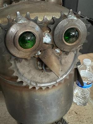 Steam Punk Large Heavy Metal Owl