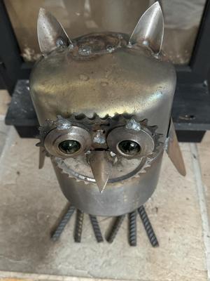 Steam Punk Large Heavy Metal Owl