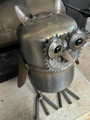 Steam Punk Large Heavy Metal Owl