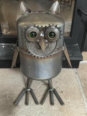 Steam Punk Large Heavy Metal Owl