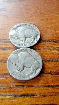 LOT 162 - TWO OLD BUFFALO NICKELS