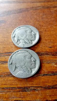 LOT 162 - TWO OLD BUFFALO NICKELS