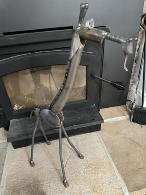 Tall Steam Punk Metal Giraffe