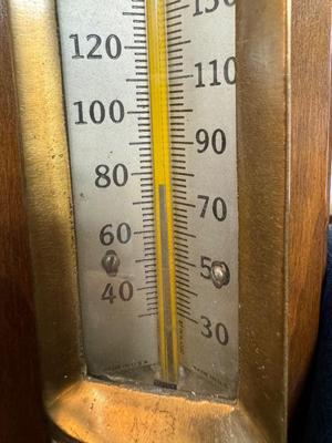 VTG WEKSLER Industrial Thermometer NYC w/ Custom Wall Mount