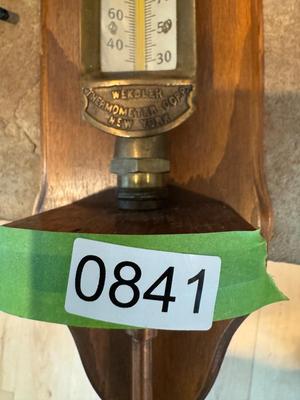 VTG WEKSLER Industrial Thermometer NYC w/ Custom Wall Mount