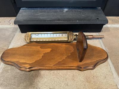 VTG WEKSLER Industrial Thermometer NYC w/ Custom Wall Mount
