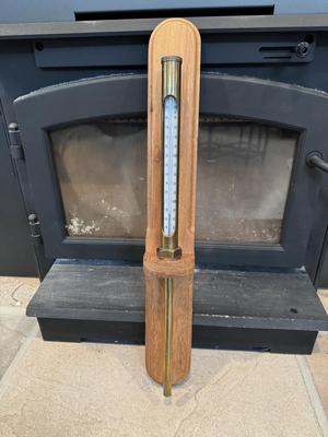 VTG MANOTHERM - ROTTERDAM Thermometer w/ Custom Wooden Wall Mount