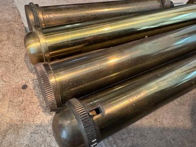 Four Thermometers with Custom Wood Mount (J&E Hall Ltd Dartford / Arthur H Thomas Co. & two others)