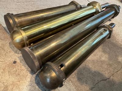 Four Thermometers with Custom Wood Mount (J&E Hall Ltd Dartford / Arthur H Thomas Co. & two others)