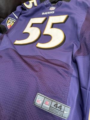 Terrell Suggs Baltimore Ravens Autographed On Field Nike NFL Jersey w/ COA Sz 44
