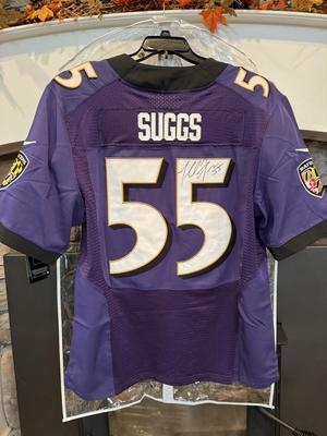 Terrell Suggs Baltimore Ravens Autographed On Field Nike NFL Jersey w/ COA Sz 44