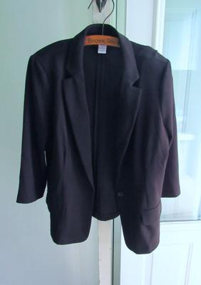 Women's Black Blazer/Jacket, Size L, Sag Harbor