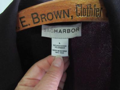 Women's Black Blazer/Jacket, Size L, Sag Harbor