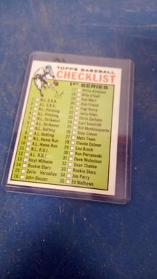 LOT 179 TOPPS BASEBALL CHECKLIST 1ST SERIES