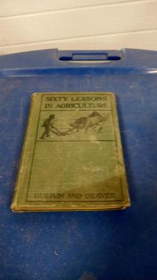 LOT 187 OLD BOOK SIXTY LESSONS IN AGRICULTURE