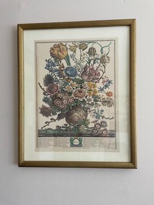 Vintage Robert Furber 12 Months of Flowers March Botanical Print