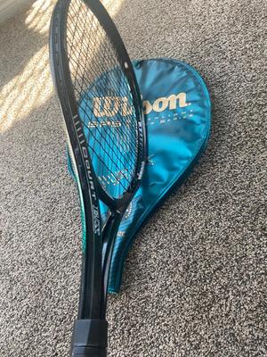 NICE WILSON OVERSIZED TENNIS RACKET, LEISURE MAT, EAST SPORT BACKPACK, FRISBEE AND FOAM FOOTBALL