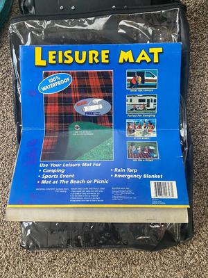 NICE WILSON OVERSIZED TENNIS RACKET, LEISURE MAT, EAST SPORT BACKPACK, FRISBEE AND FOAM FOOTBALL