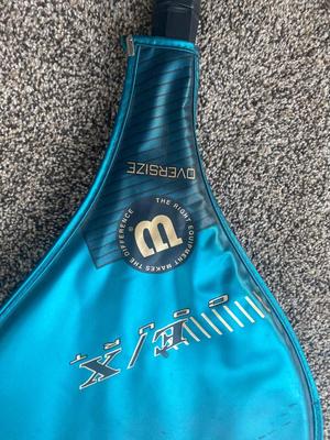 NICE WILSON OVERSIZED TENNIS RACKET, LEISURE MAT, EAST SPORT BACKPACK, FRISBEE AND FOAM FOOTBALL