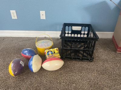 NERF FOOTBALLS, BUBBLES, and SIDEWALK CHALK