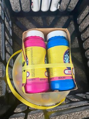 NERF FOOTBALLS, BUBBLES, and SIDEWALK CHALK