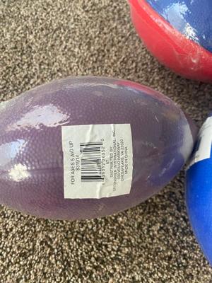 NERF FOOTBALLS, BUBBLES, and SIDEWALK CHALK