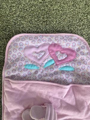 AMERICAN GIRL BITTY BABY SLEEPING BAG WITH MATCHING OUTFIT AND BACKPACK