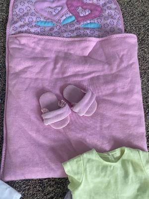 AMERICAN GIRL BITTY BABY SLEEPING BAG WITH MATCHING OUTFIT AND BACKPACK