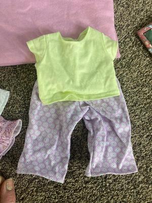 AMERICAN GIRL BITTY BABY SLEEPING BAG WITH MATCHING OUTFIT AND BACKPACK