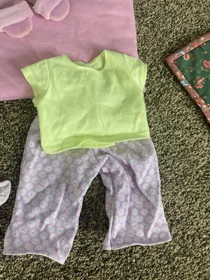 AMERICAN GIRL BITTY BABY SLEEPING BAG WITH MATCHING OUTFIT AND BACKPACK