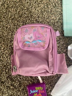 AMERICAN GIRL BITTY BABY SLEEPING BAG WITH MATCHING OUTFIT AND BACKPACK