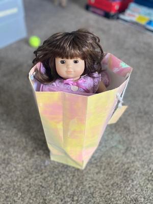 BITTY BABY AMERICAN GIRL DOLL WITH SLEEPING BAG AND A BEAUTIFUL HANDMADE QUILT