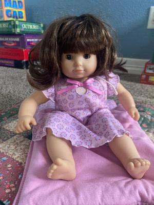 BITTY BABY AMERICAN GIRL DOLL WITH SLEEPING BAG AND A BEAUTIFUL HANDMADE QUILT