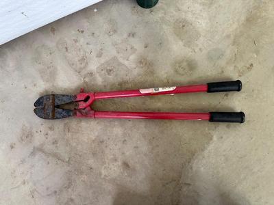 BOLT CUTTERS AND A POST POUNDER