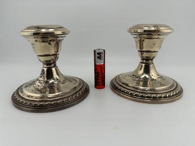 Sterling Silver Weighted Candlestick Holders (See Description)