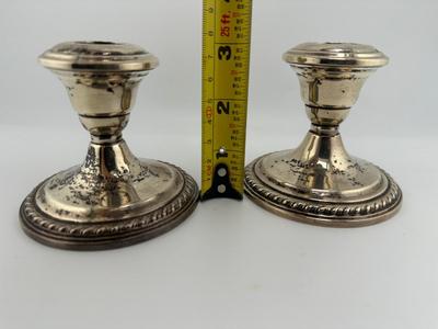 Sterling Silver Weighted Candlestick Holders (See Description)
