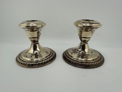 Sterling Silver Weighted Candlestick Holders (See Description)
