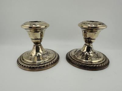 Sterling Silver Weighted Candlestick Holders (See Description)