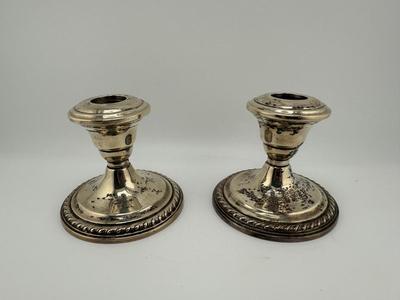 Sterling Silver Weighted Candlestick Holders (See Description)
