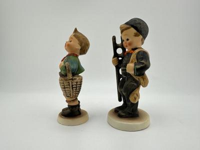 Hummel Goebel #12 2/0 Chimney Sweep & "Village Boy" Boy with Basket